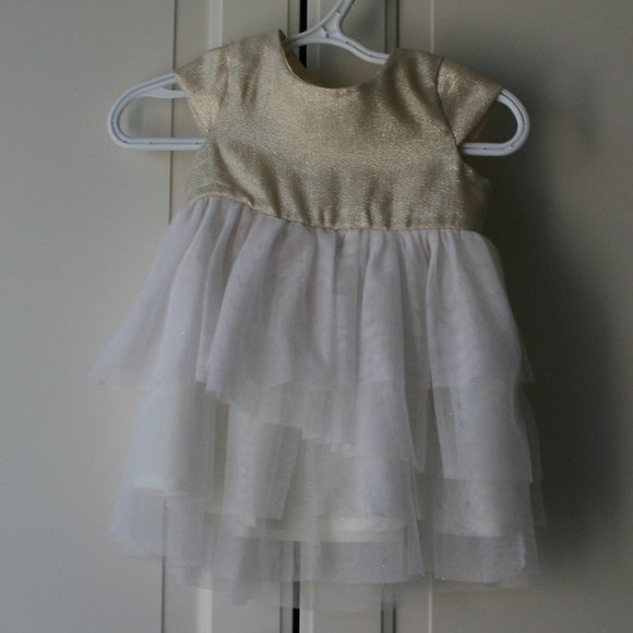 3/$20 H&M gold tulle fancy dress baby 6 months - Picture 5 of 16